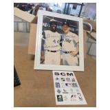 Hank Aaron and whitey Ford 8x10 signed