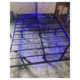New black metal floating platform bed frame