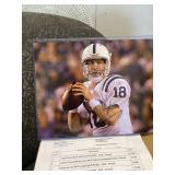 Peyton Manning signed 8 x 10 photograph with COA