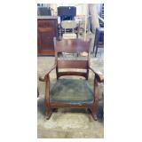 Tiger oak rocking chair