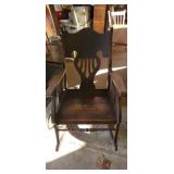 Tiger oak rocking chair