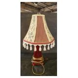 Red glass lamp