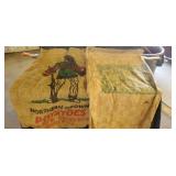 Rabbit chow and potatoe sacks