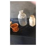 Vintage jars. McCoy planter