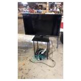 Quasar tv and stand  and contents