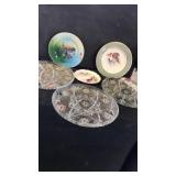 Glass relish plates dog plate