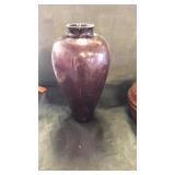 Purple vase. Made in USA dish with lid