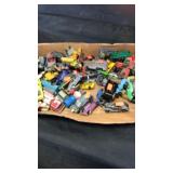 Flat old toys. Cars bus