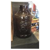 5 gallon glass brown eagle jar with box