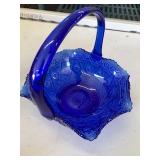 Cobalt Glass basket