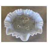 White Opalescent Glass Bowl