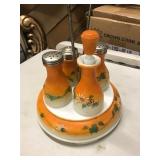 Glass Condiment Set