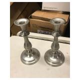 Pewter candlesticks