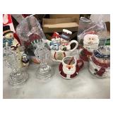 Christmas candlesticks, Santas