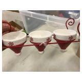 santa hat Condiment set