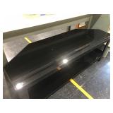 Black Glass Television Stand