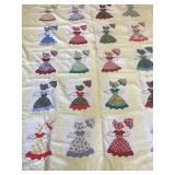 Sunbonnet Sue Handstitched Quilt
