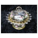 Handpainted Heisey Lariat Glass
