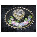 Handpainted Heisey Lariat Glass