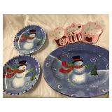 Snowman Plates