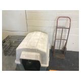 Dog cage, house, dolly