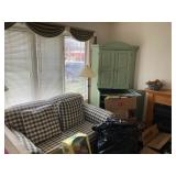 love seat and green hutch