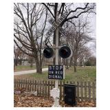 Working tall railroad crossing signal