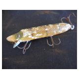 Large wooden fishing lure & topwater fishing lure