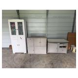Pie Safe & 2 Cabinets