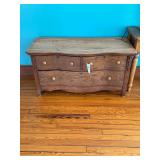 Vintage Oak Dresser, Tables, Vintage Settee, & 2 Lamps