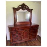 Cherry Dresser (68" x 20") & Chest of Drawers (40" W x 56" x 19" D)