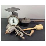 Butchers Scale Cast Iron Pot &Misc.