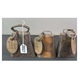 (3) Vintage Cow Bells