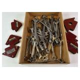 Lot Of Angle Magnets, Craftsman, Westline, Made in the USA Wrenches.
