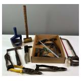 Large Chisel, Brass Sledge Hammer, Various Hammers Miscellaneous Tools