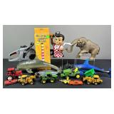 John Deere Tractors, Big Boy Bank, Chalk, & Assorted Kids Toys
