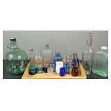 General Electric Refrigerator Glass Water Bottle & Misc Glass Bottles