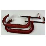 Lot of 2 - 10" Williams Co. No. 410 Deep Throat C Clamps