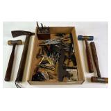 *Coopers Adze*, Double Soft Sided Hammers, Snap-On Screwdrivers, and Countersink Bits