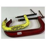 Lot of 2 C Clamps 1 - 10" Armstrong 1- 8" Wilton