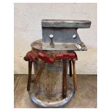 Anvil on Rolling Cart With 8 Hammers