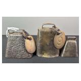 Trio of Vintage Cowbells