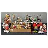 Assorted Christmas Figurines & Decor