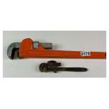 Ridgid  18 Pipe Wrench And New Britain Pipe Wrench