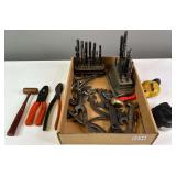 Drill Bits, Wrenches, Tape Measure, Electrical Pliers