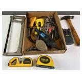 Hack Saw, Rotary Tool, Stud Finders, Level Lasers, Hammer, Crows Feet