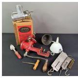 Spring Scales, Meat Grinders, & Misc. Vintage Kitchen Supplies