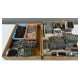 Assorted Fasteners, and Hardware. 2 Boxes