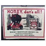 Rockey Mountain Honey Advertisement Sign