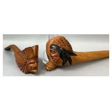 Unique Carved Indian Chief Profile And Indian Chief Head Unbranded Smoking Pipes